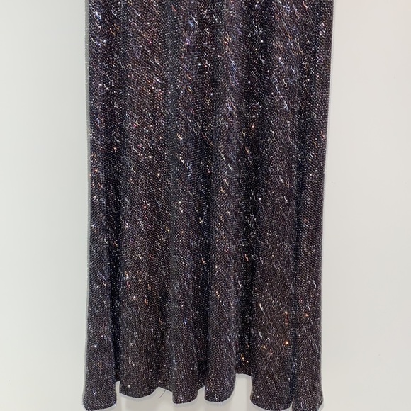 NWOT Calvin Klein Cut Out Sparkle Shimmer Evening Gown Quarter Sleeve Dress 8 - Picture 17 of 17